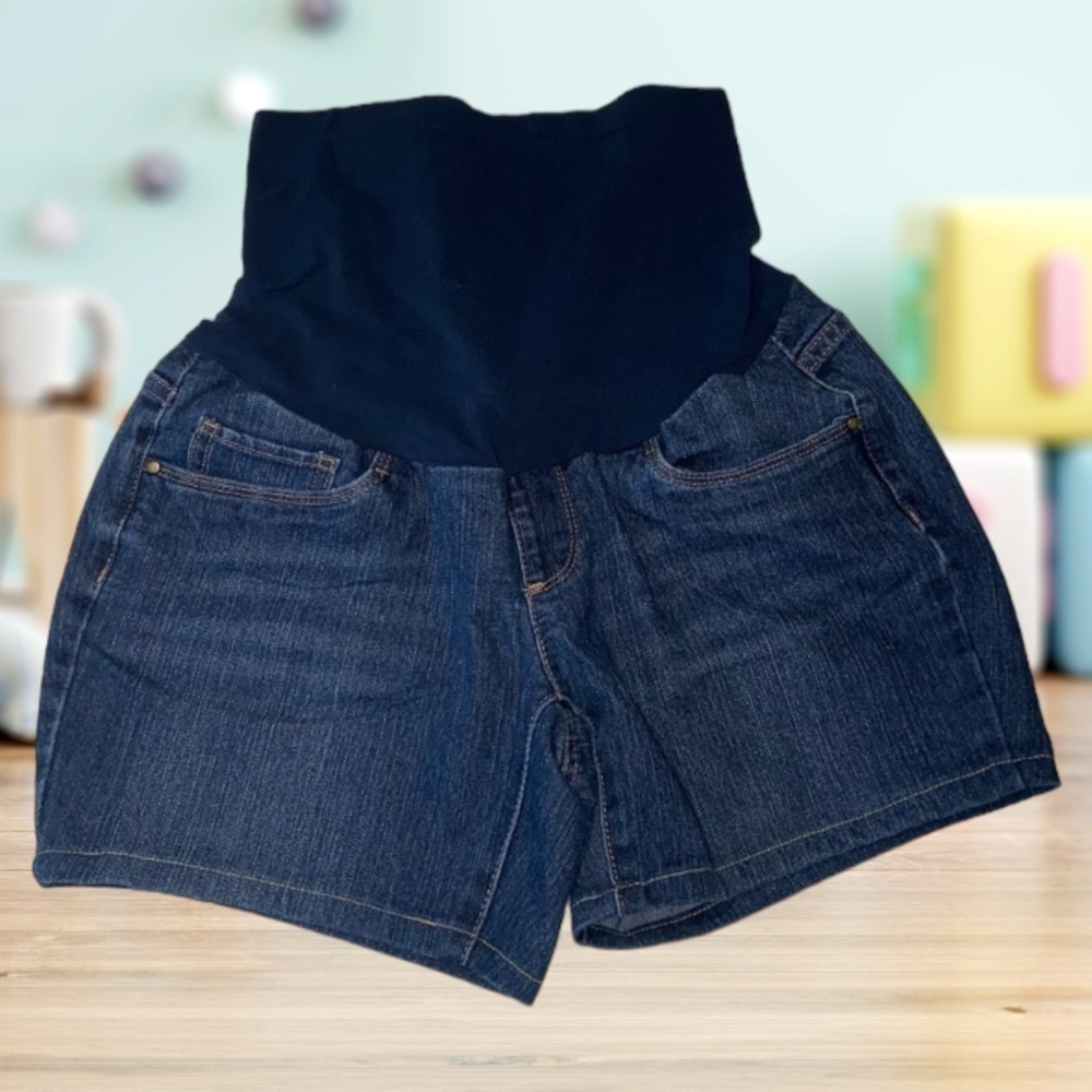 Oh Baby by Motherhood Womens Maternity Shorts Size ML Blue jeans